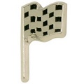 Single Checkered Flag Lapel Pin